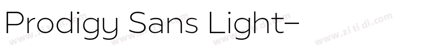 Prodigy Sans Light字体转换